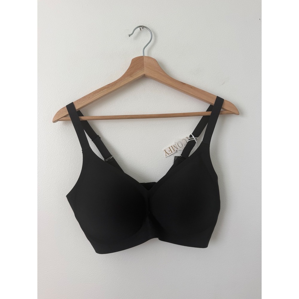 VrComfy Women's Black Jelly Seamless Wireless Bra – Large – NEW